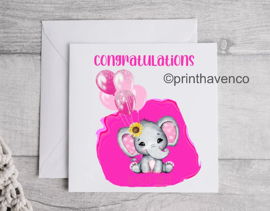 Congratulations, It’s a Girl Card