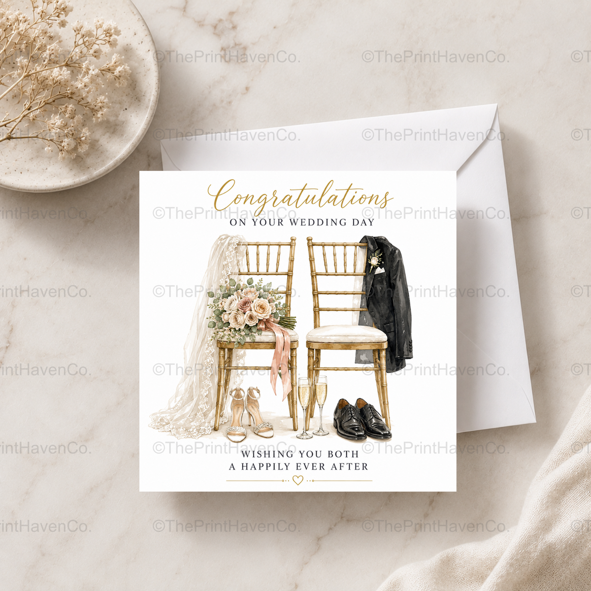 Mr & Mrs Wedding Card