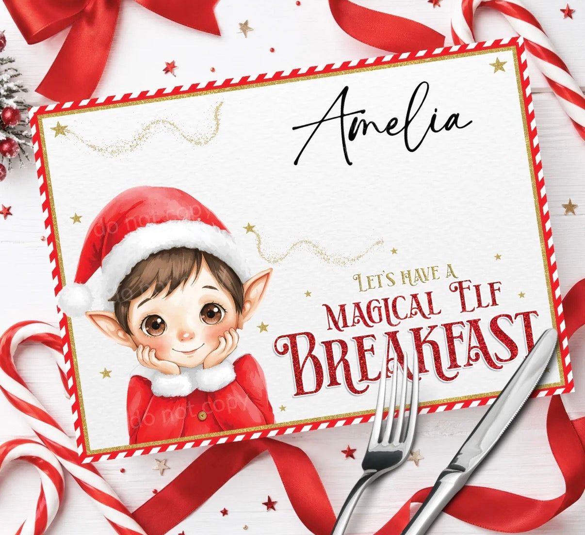 Magical Elf Breakfast Placemat