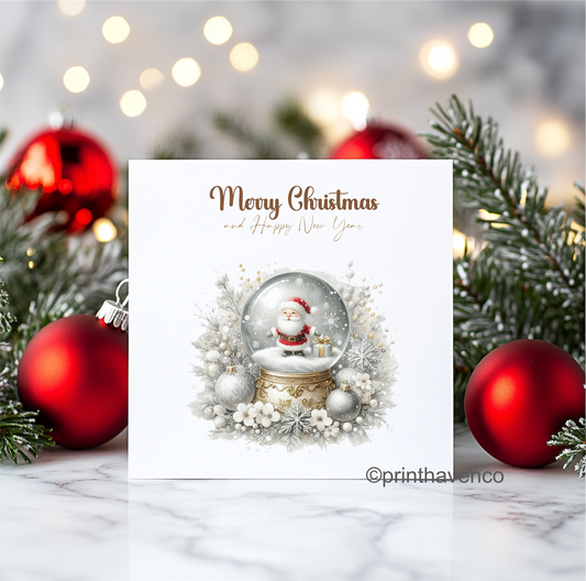 Globe Design Christmas Cards - Pack of 10