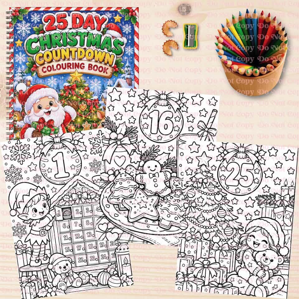 Countdown to Christmas Colouring Book