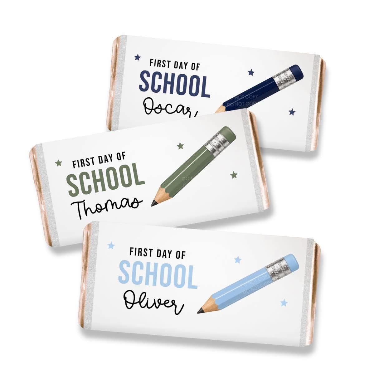 First Day of School Chocolate Bar