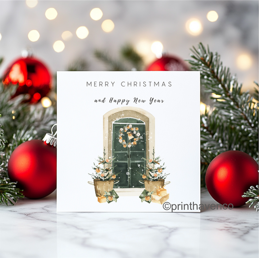 Green Door Christmas Cards - Pack of 10