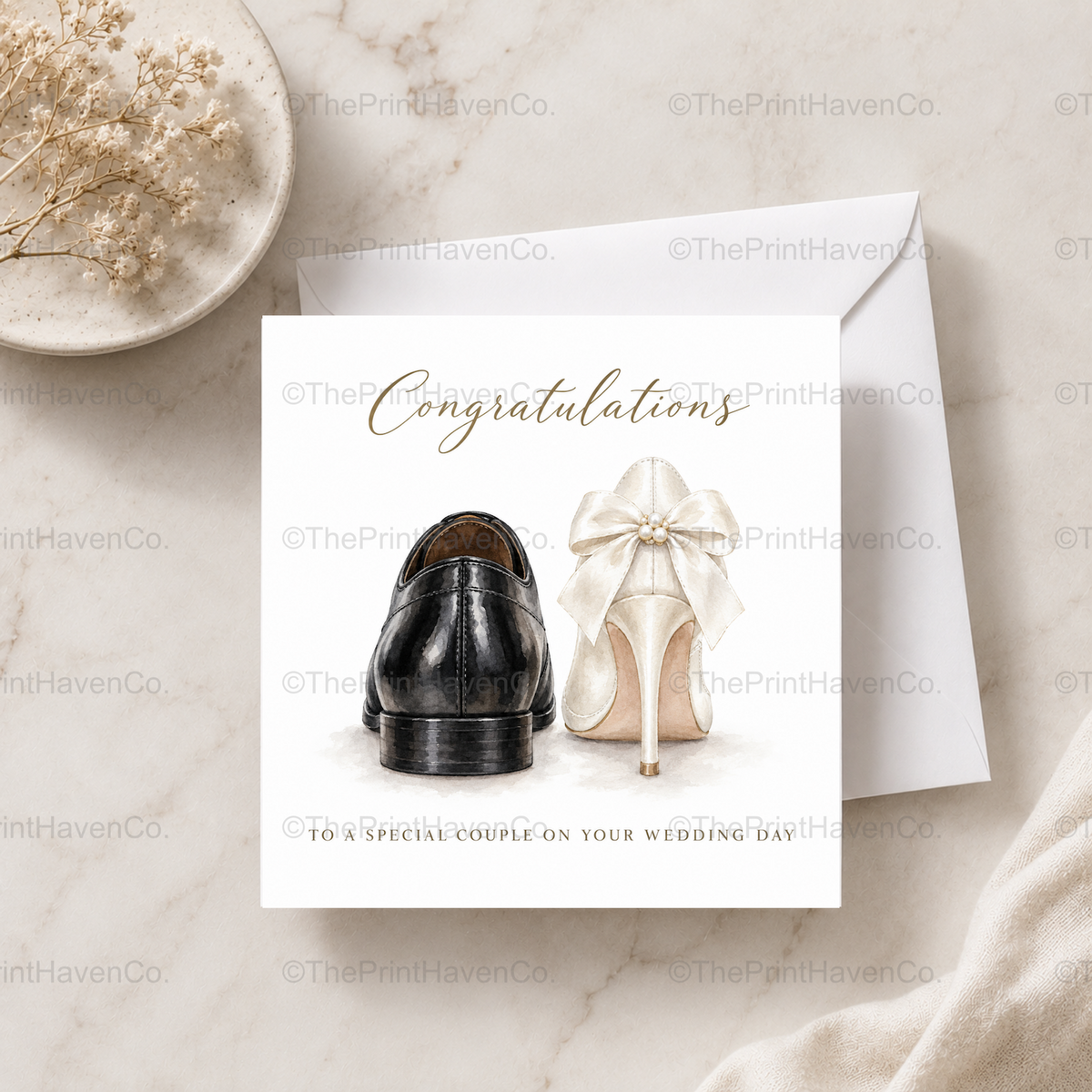 Tying the Knot Wedding Card