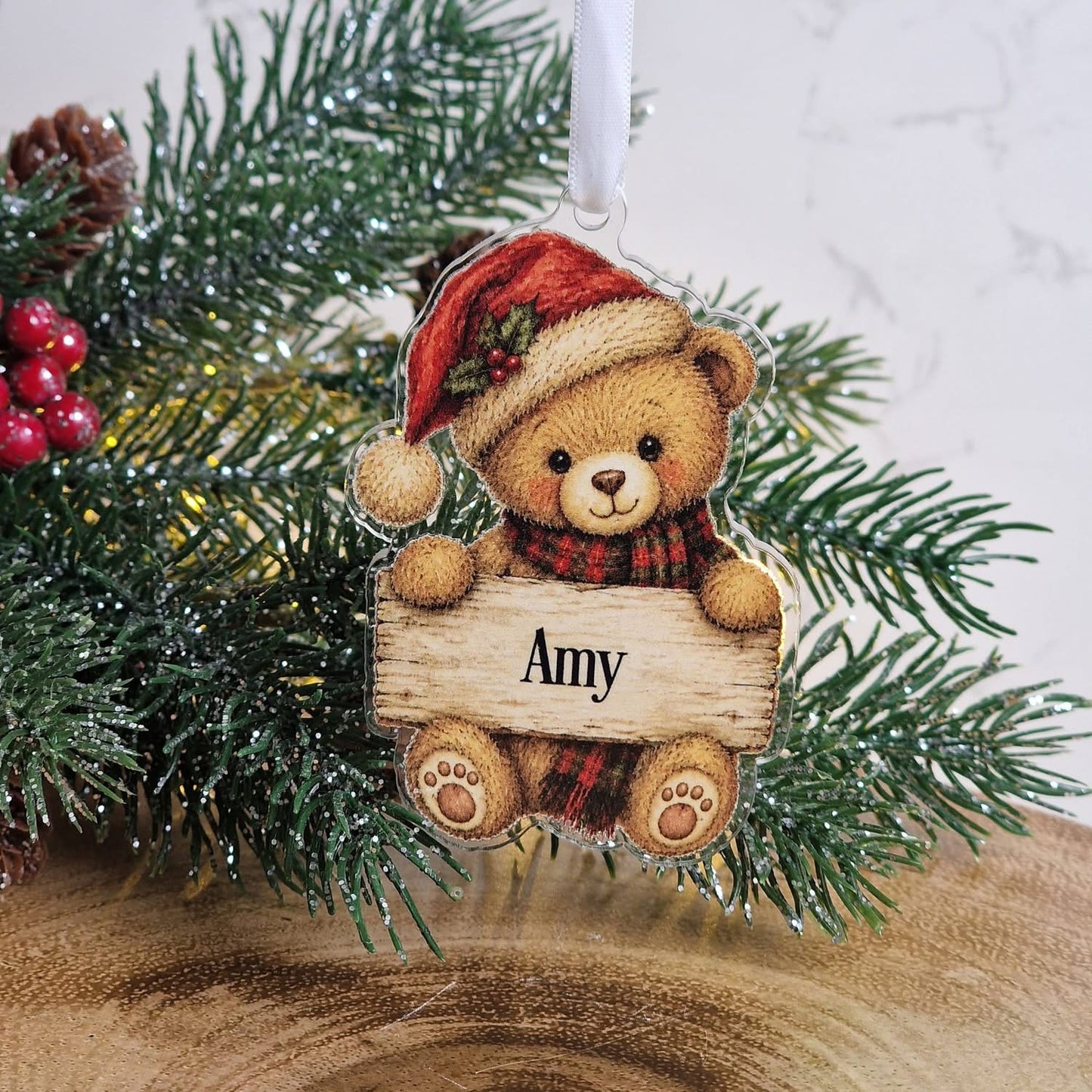 Personalised Teddy Tree Decoration