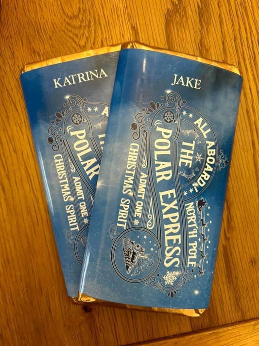 Personalised ‘Polar Express’ Chocolate Bar