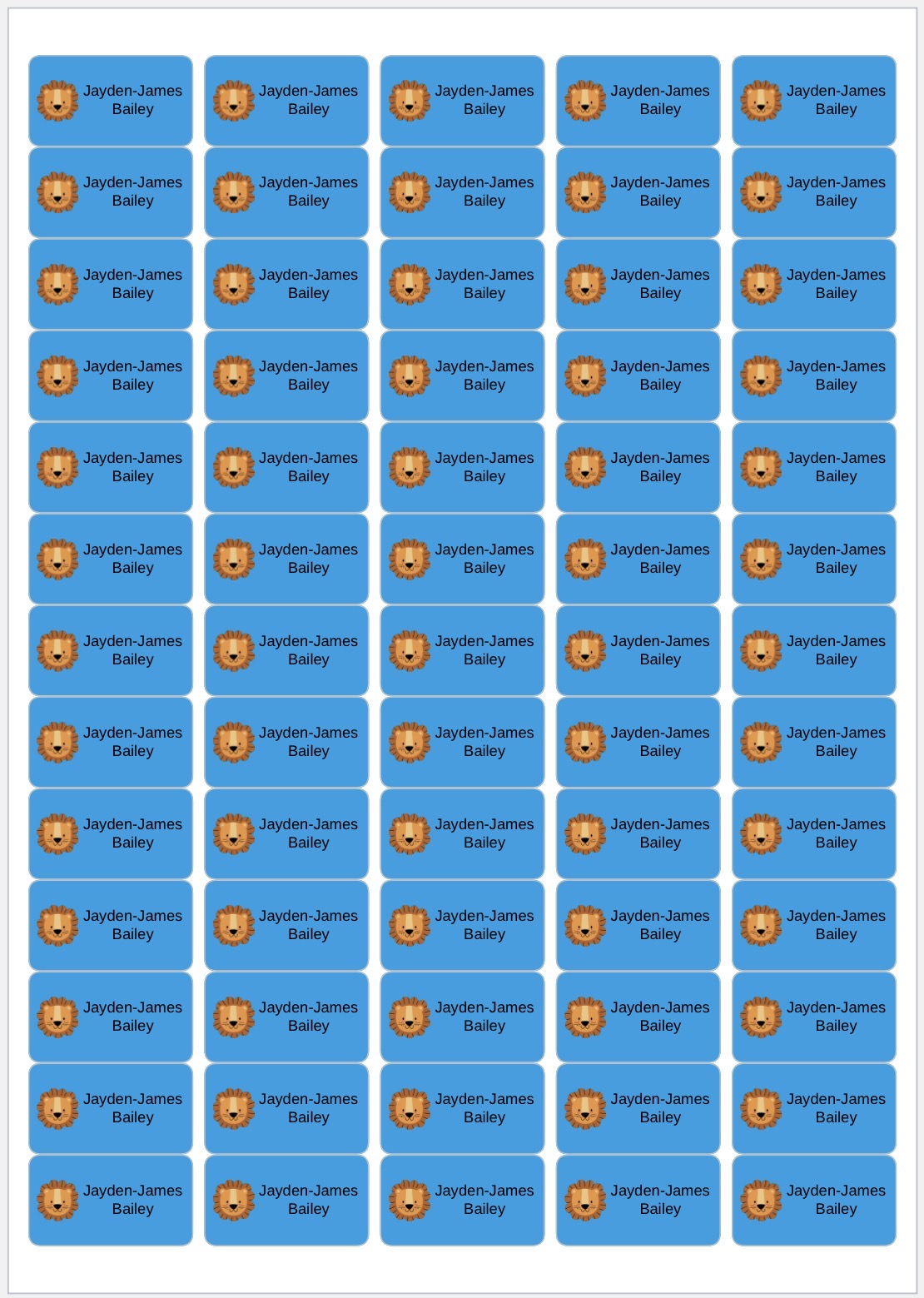 Waterproof, Ultra Adhesive Label Stickers (page of 65 stickers)
