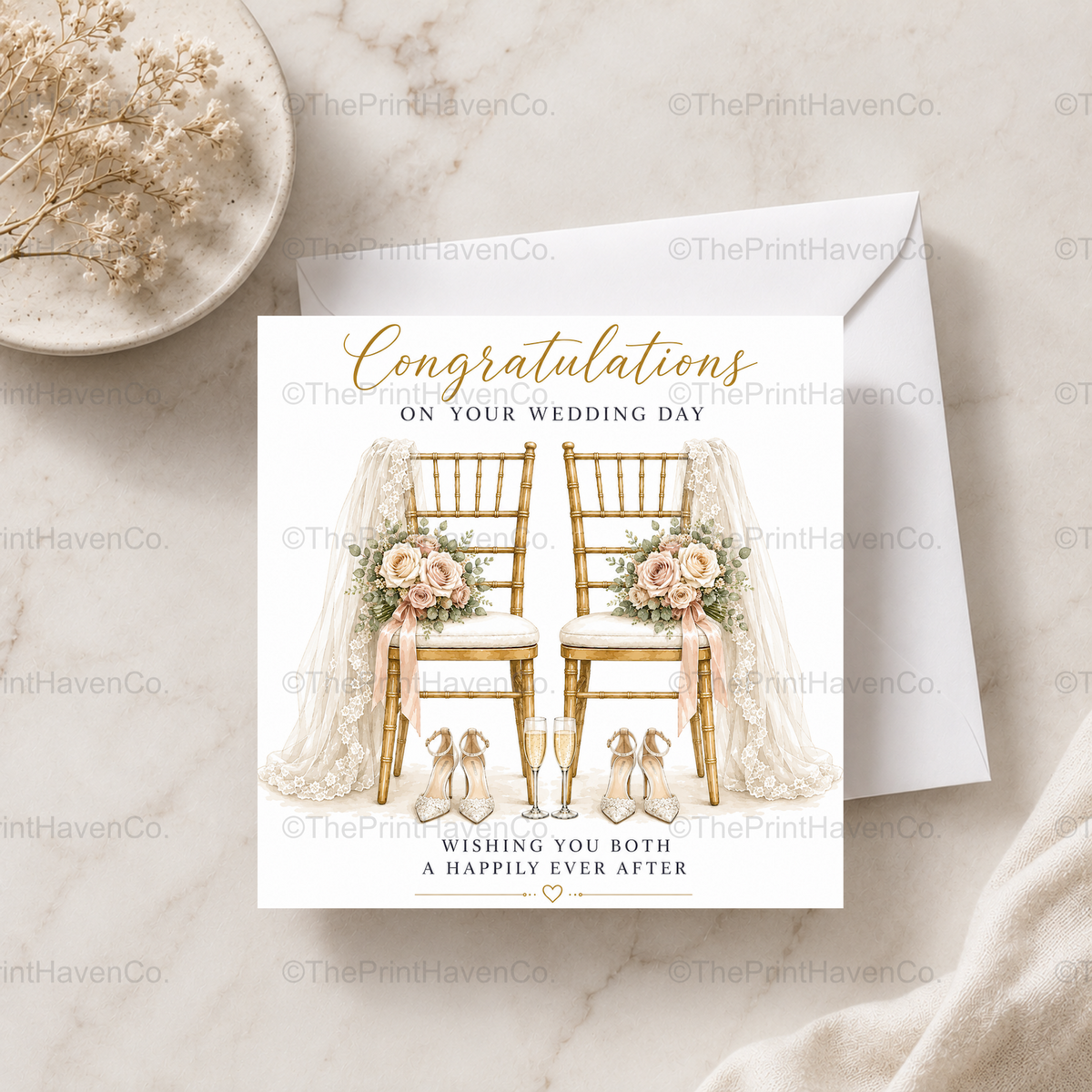 Mrs & Mrs Wedding Card
