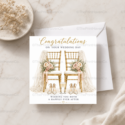 Mrs & Mrs Wedding Card