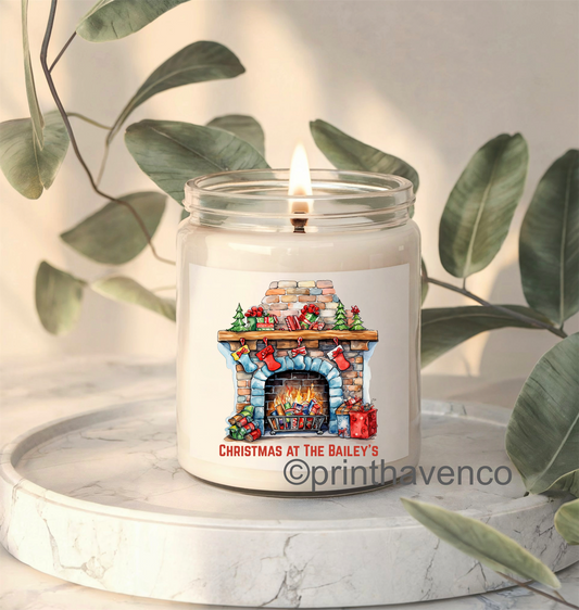 Personalised Candle with Family Name