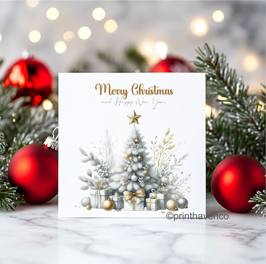 Large Tree Design Christmas Cards- Pack of 10