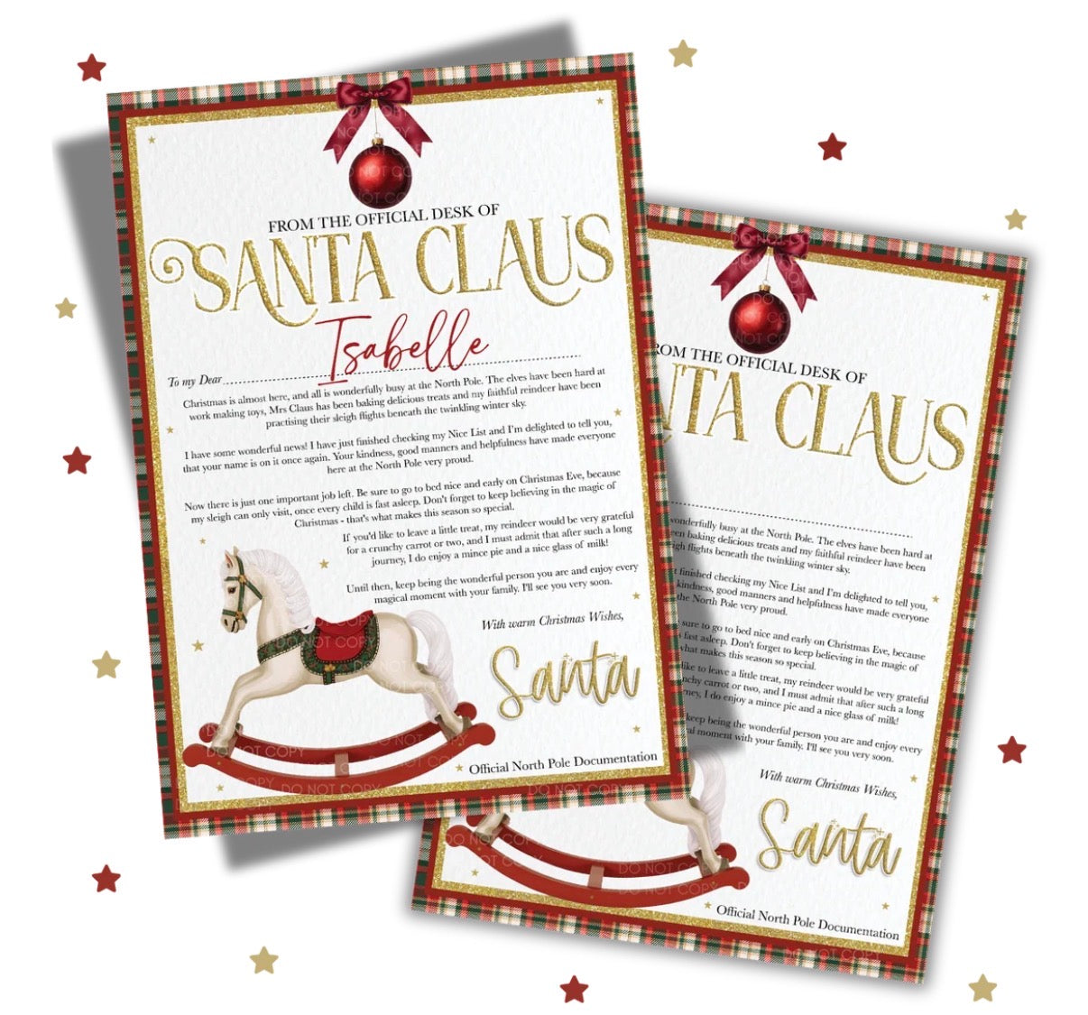 Rocking Horse - Nice List & Santa Letter