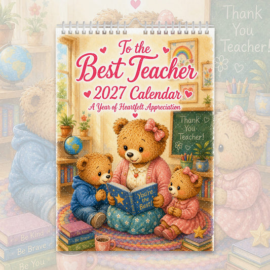 Best Teacher - 2027 Calendar - Pink