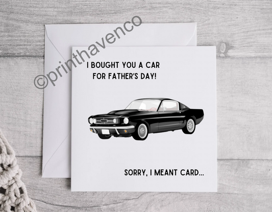 Card - Car for Father’s Day