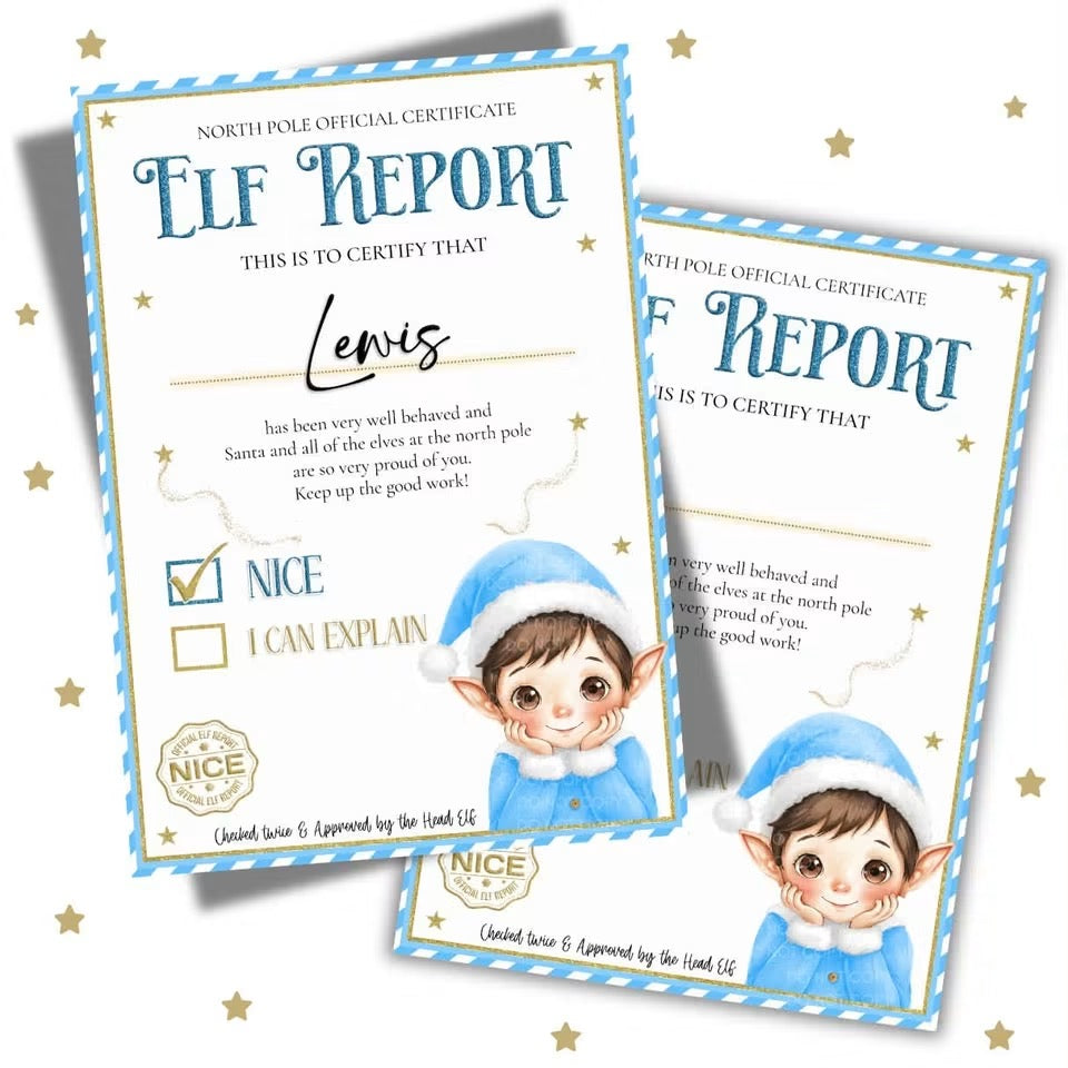 Elf Report Card
