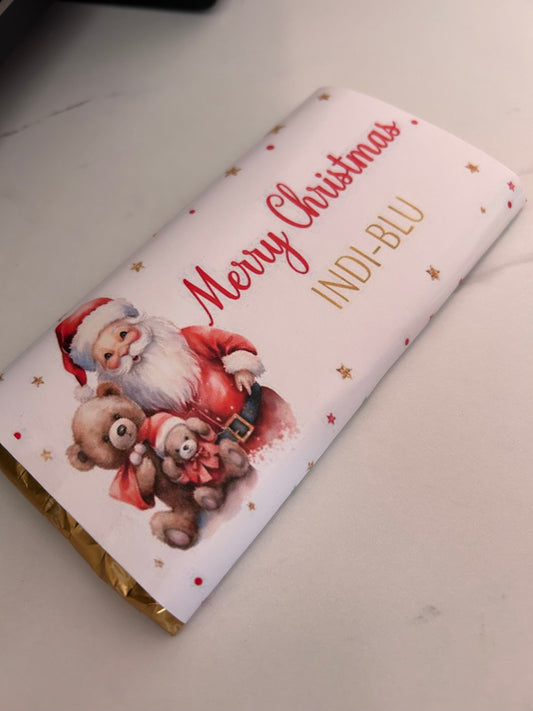 Santa and Teddies Personalised Chocolate Bar
