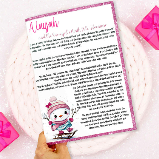 Personalised Snowman/Snowgirl Story