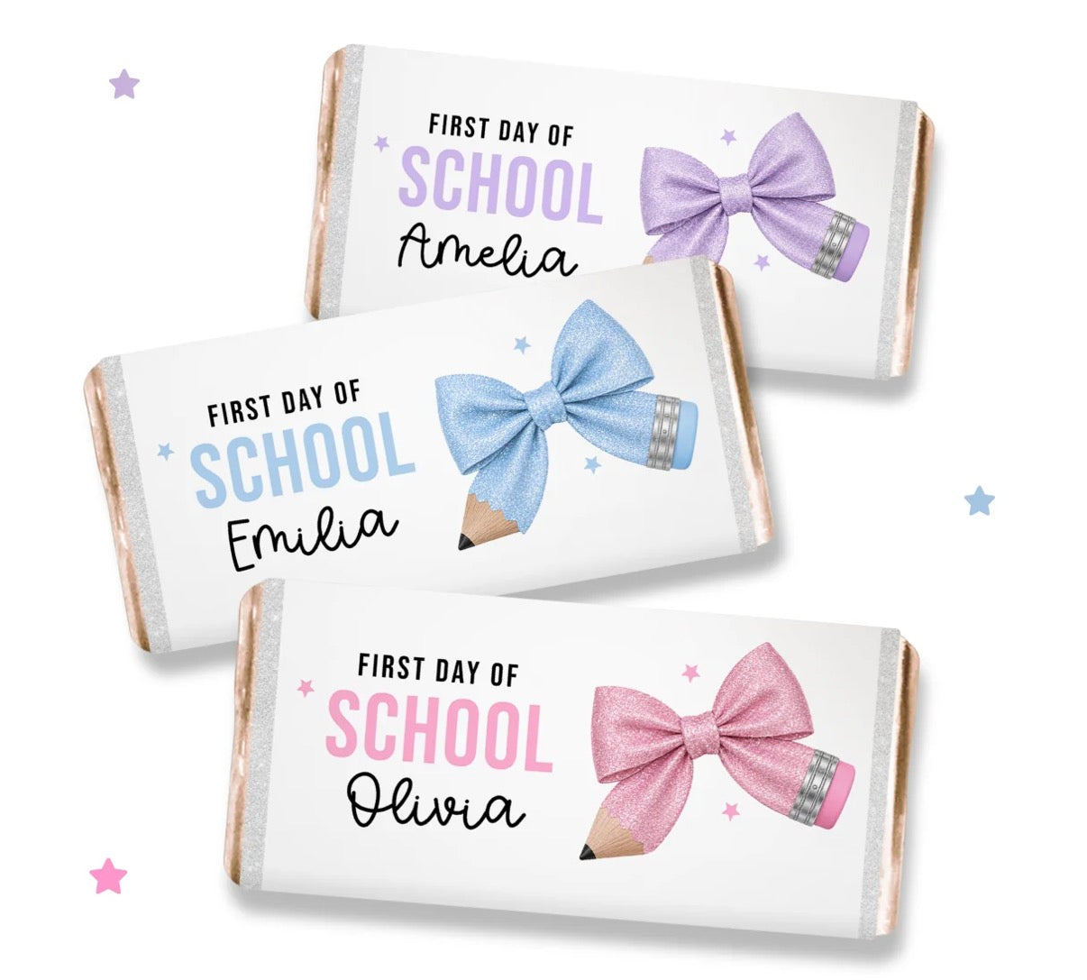 First day of School (Bow) Chocolate Bar