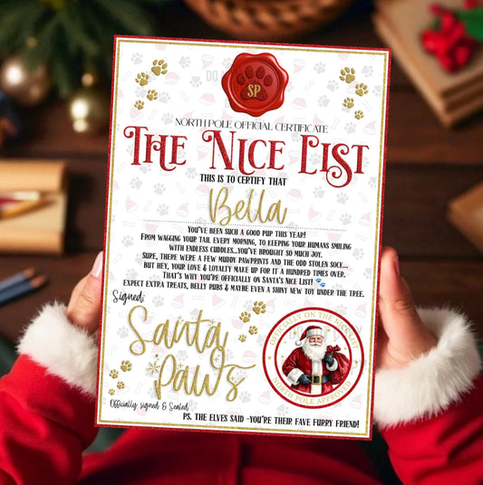 Dog Nice List and Treat Box