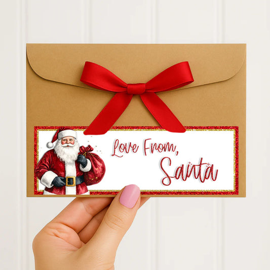 Love from Santa Ribbon Envelope