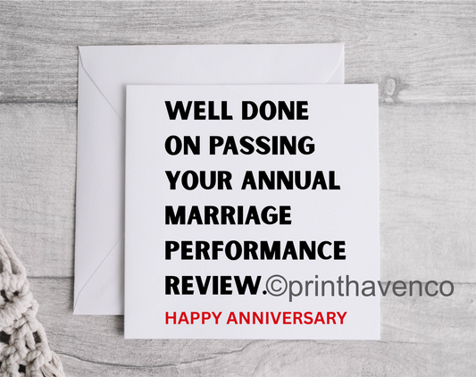 Anniversary Card - Humour