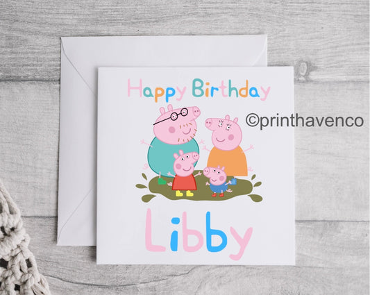 Peppa Pig Birthday Card