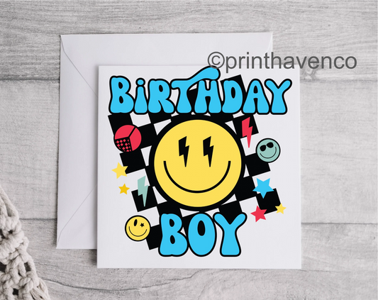 Birthday Boy Retro Card