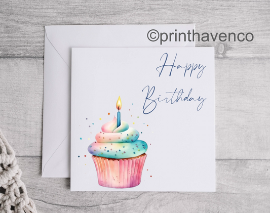 Cupcake Birthday Card