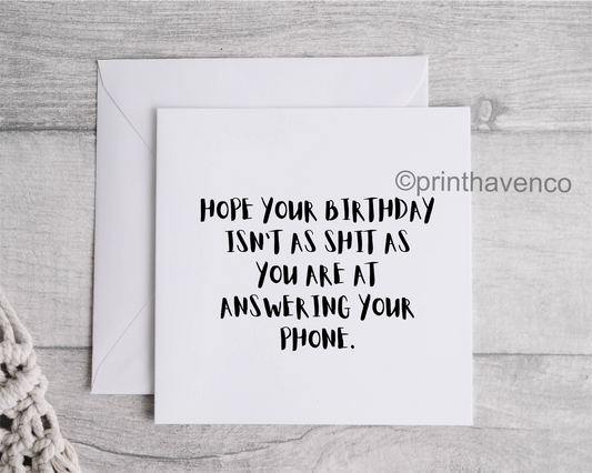 Birthday Card - Humour