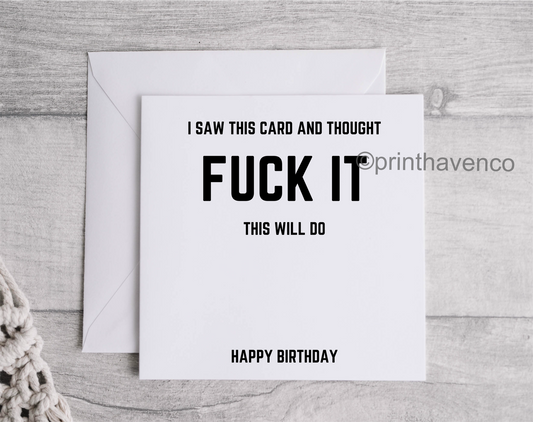 Birthday Card - Humour
