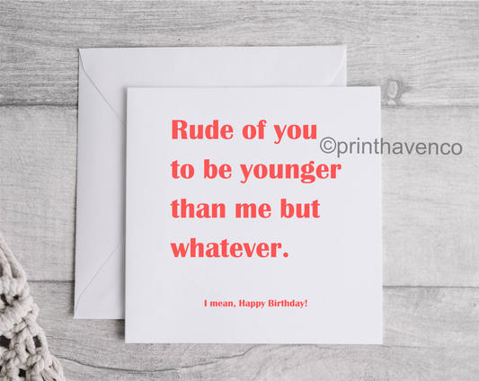 Birthday Card - Humour