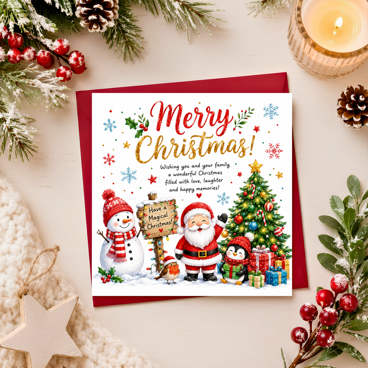 Merry Christmas Character Card