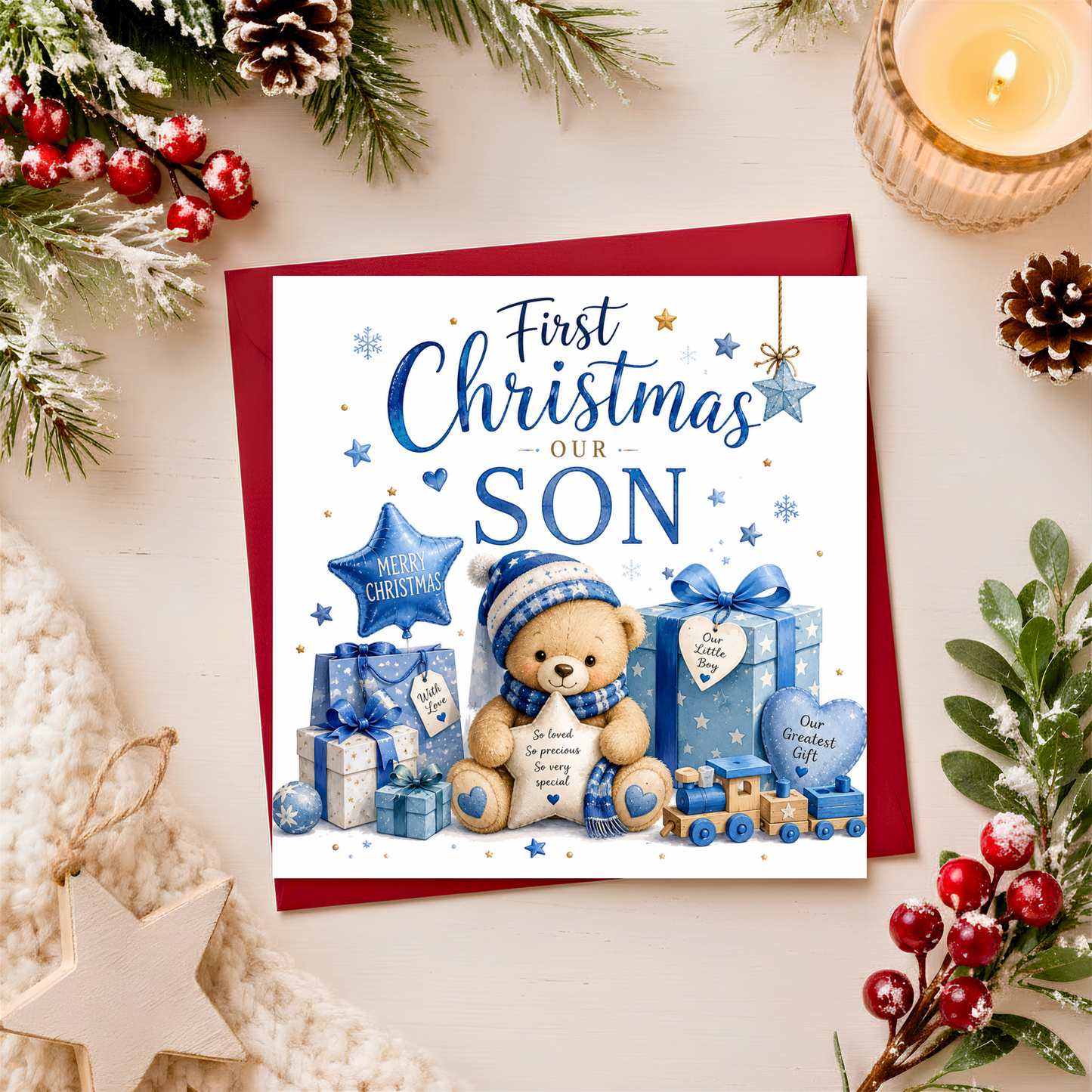 First Christmas Son Card