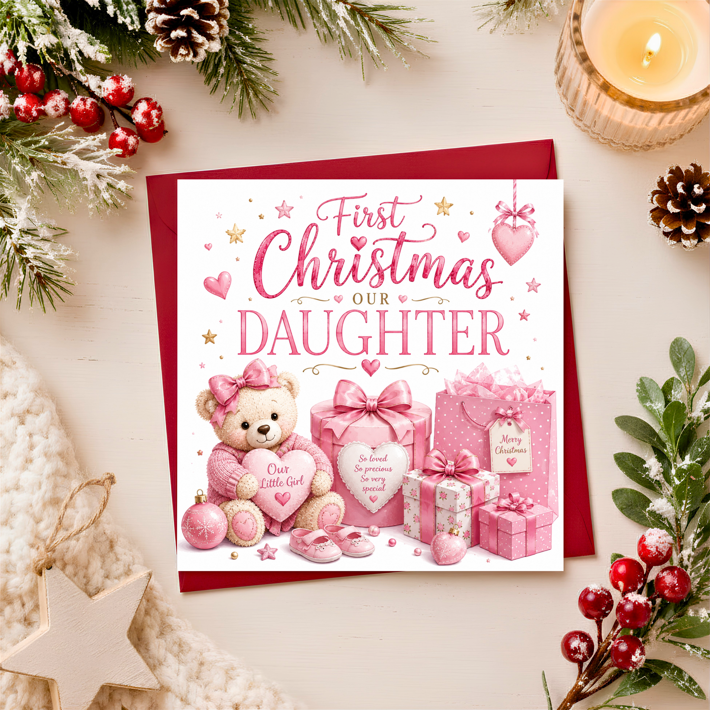 First Christmas Daughter Card