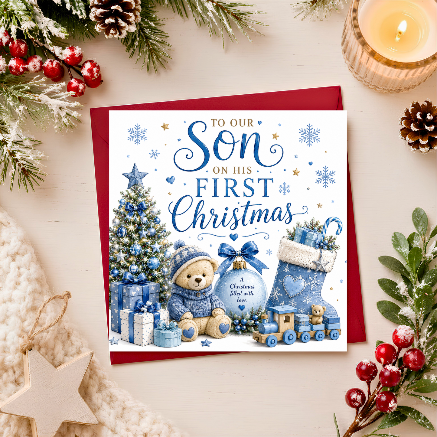 First Christmas Son Card