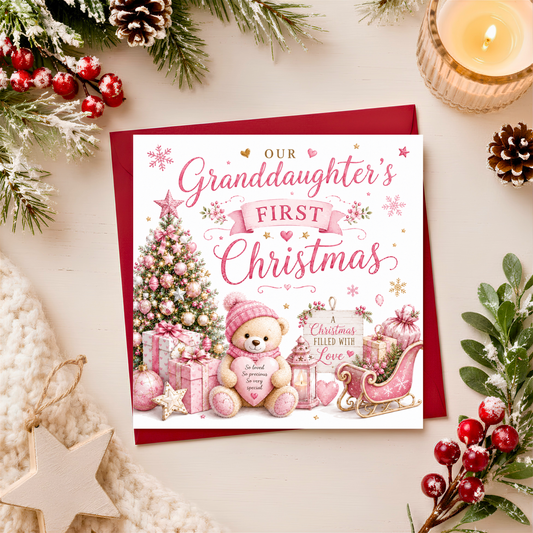First Christmas Granddaughter Card
