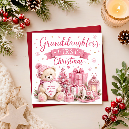 First Christmas Granddaughter Card