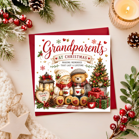 Grandparents at Christmas Card