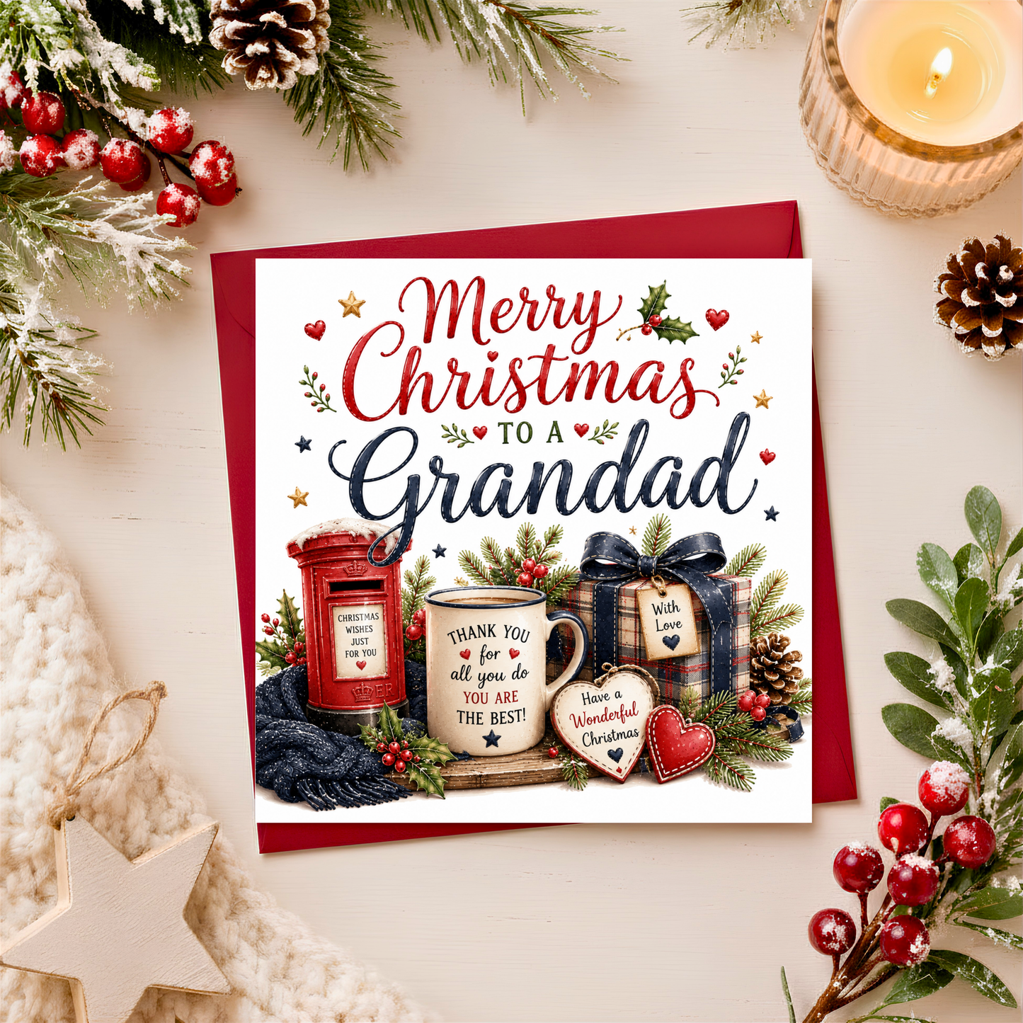 Merry Christmas Grandad Card