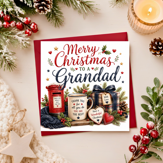 Merry Christmas Grandad Card