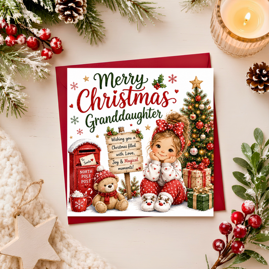 Merry Christmas Granddaughter Card