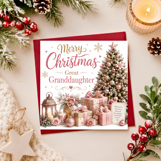 Merry Christmas Great Granddaughter Card