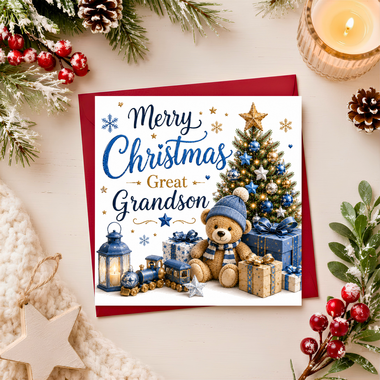 Merry Christmas Great Grandson Card