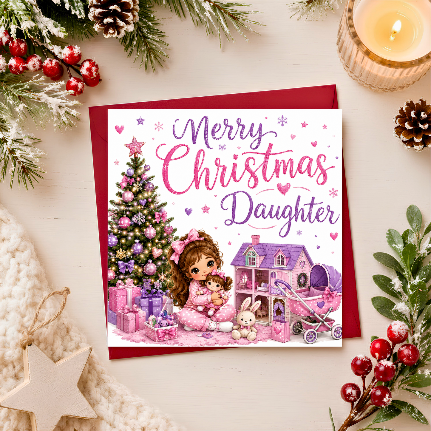 Merry Christmas Daughter Card