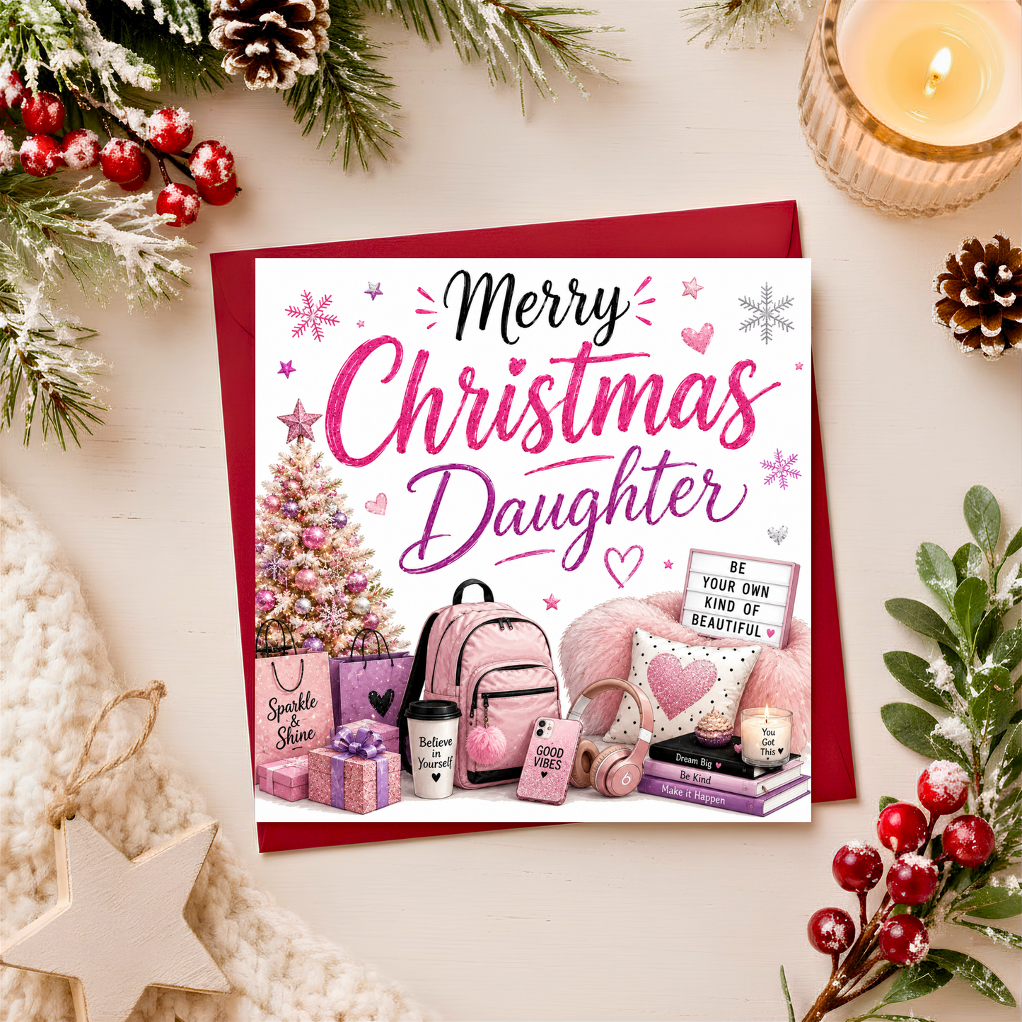 Merry Christmas Daughter Card