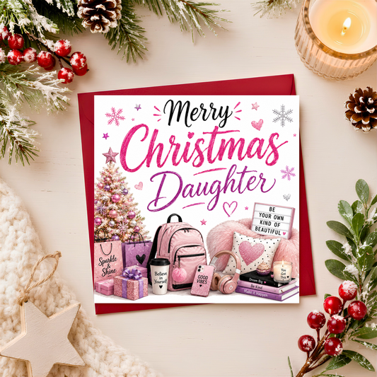 Merry Christmas Daughter Card