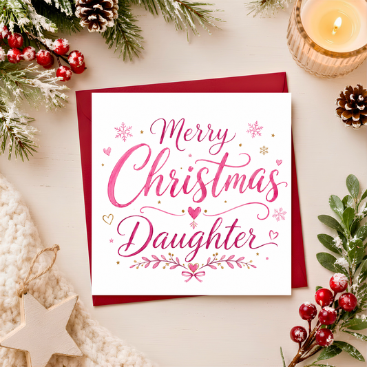 Merry Christmas Daughter Card