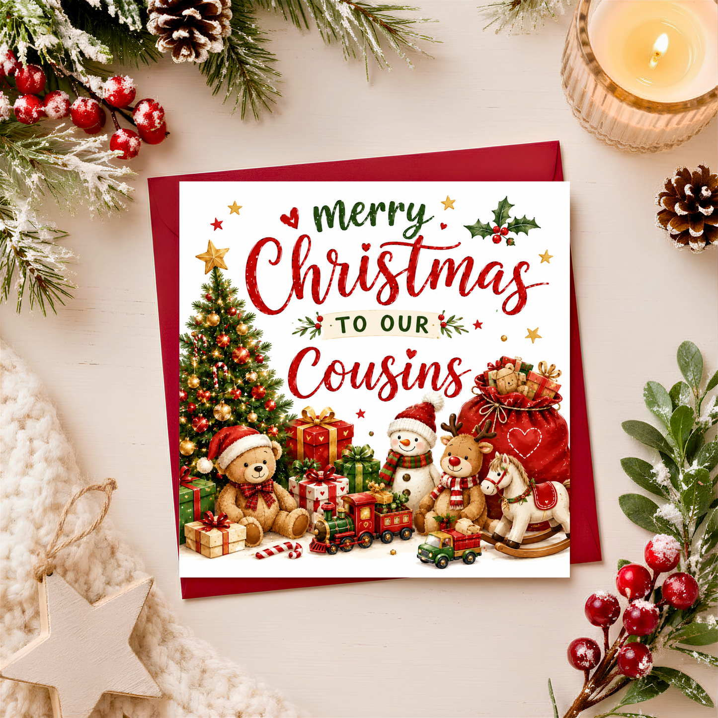 Merry Christmas Cousins Card
