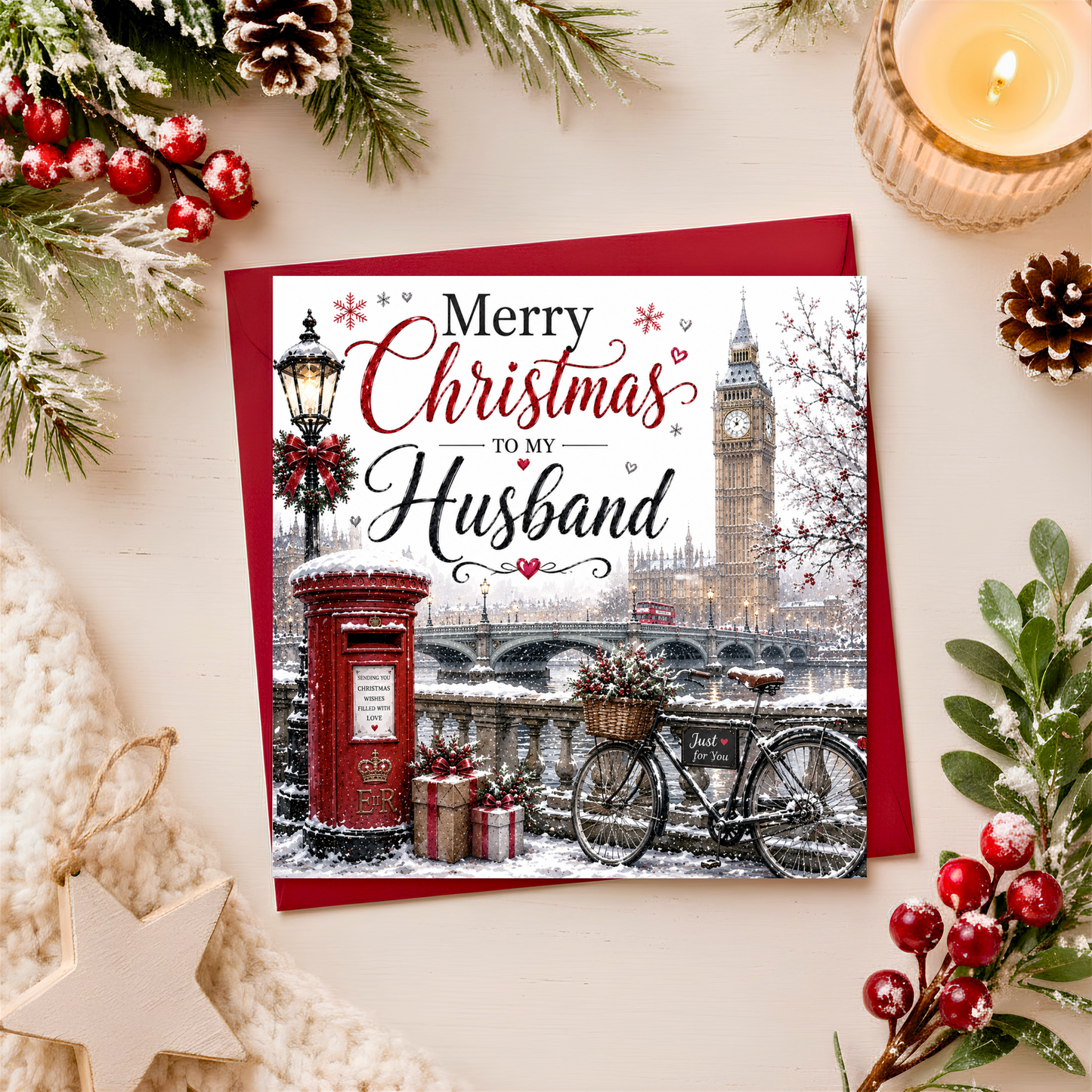Merry Christmas Husband Card