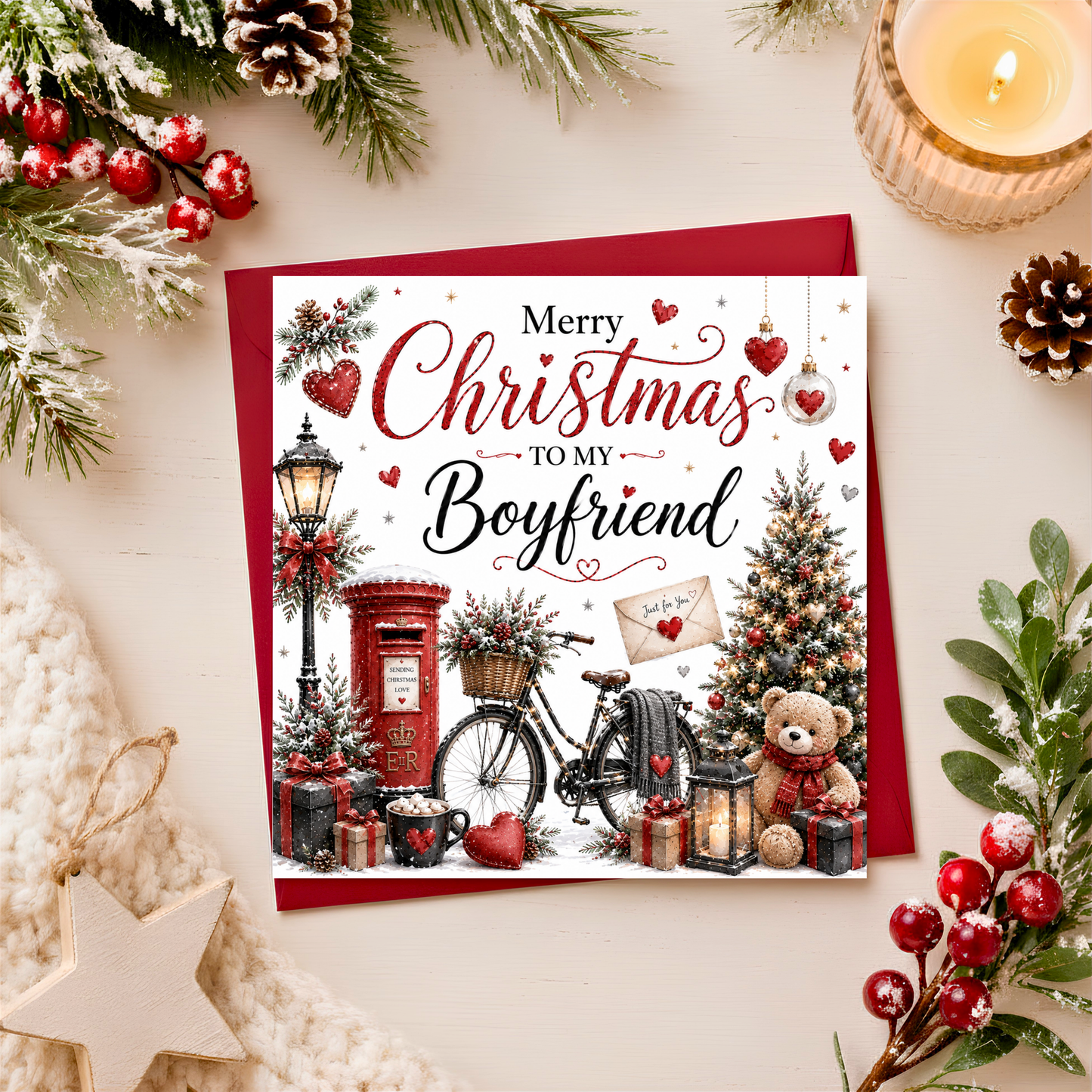 Merry Christmas Boyfriend Card